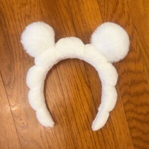 White Plush Ear Headband